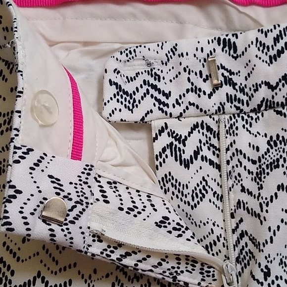 Kenar White Bermuda Mid Rise Shorts Size 2 Flat Front Slash Pockets - Picture 5 of 7